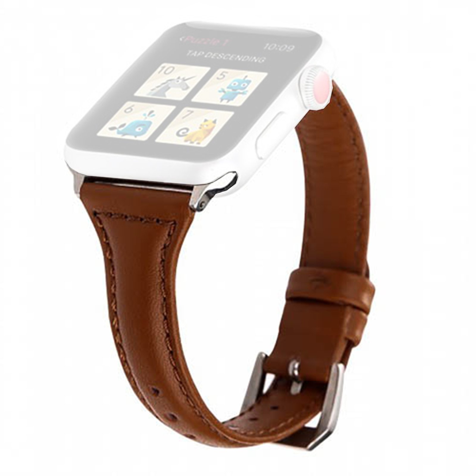 Curea Apple WatchBand piele maro T-shaped