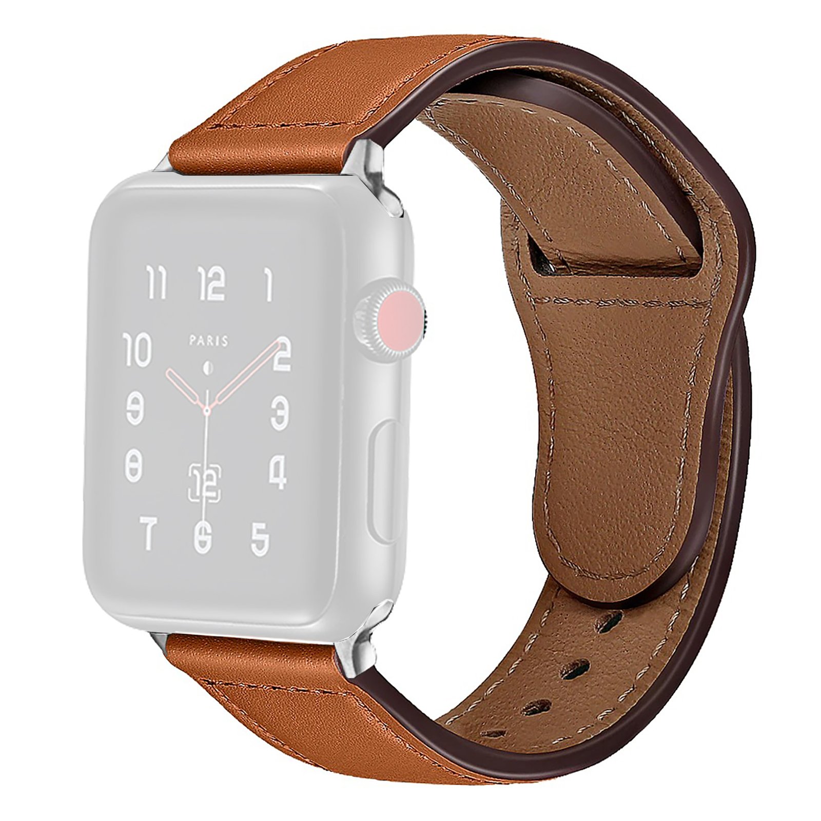 Curea Apple WatchBand piele maro deschis pin