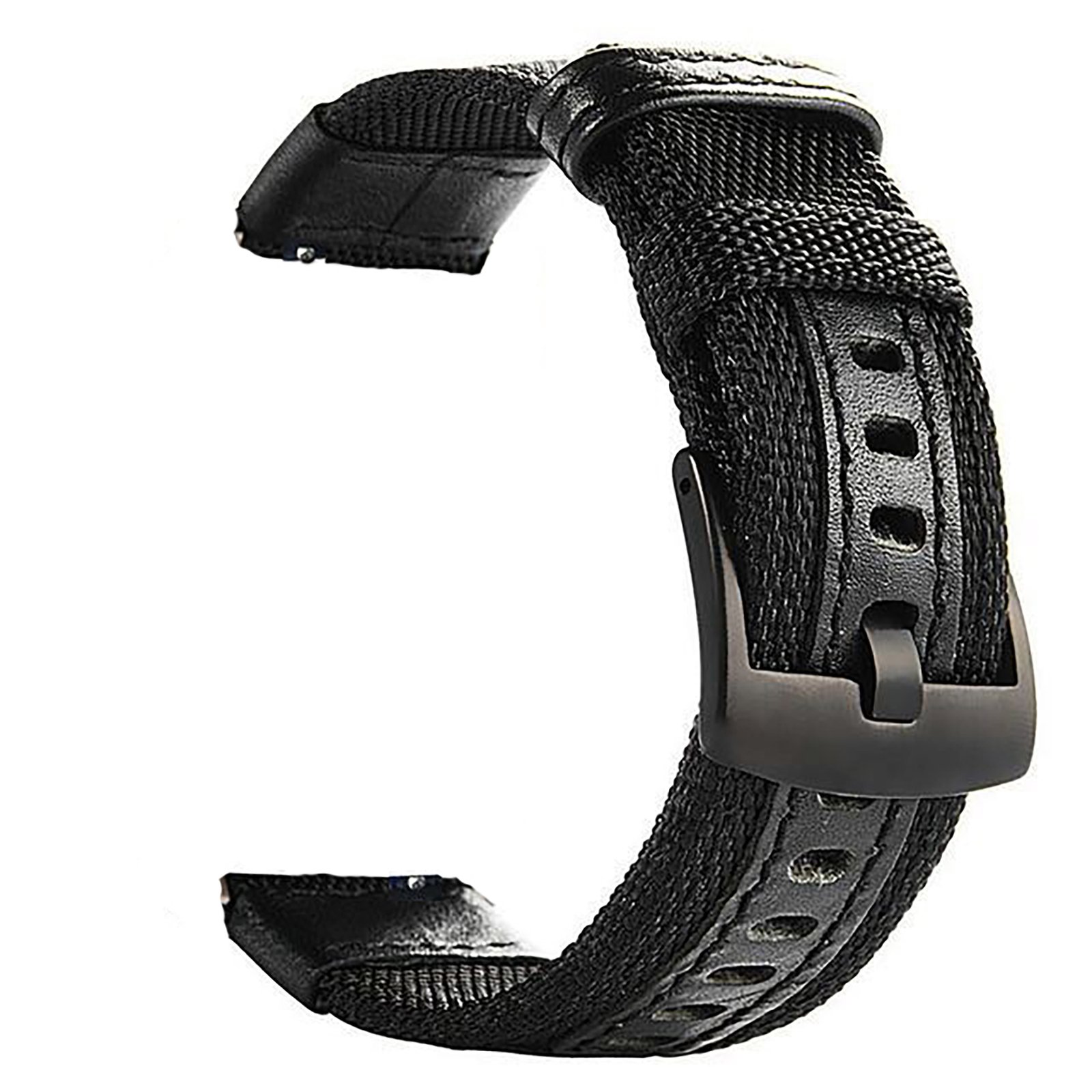 Curea din material textil neagra WatchBand™ Woven