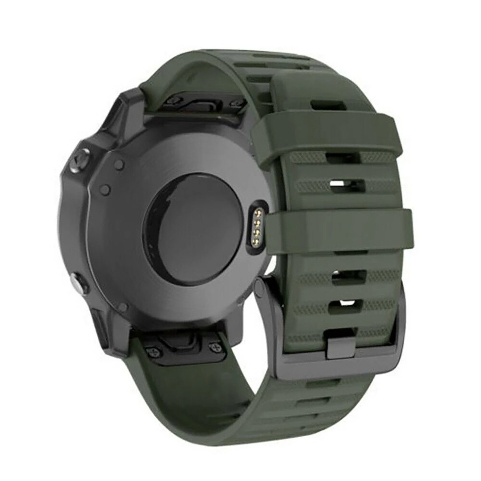 Curea din silicon WatchBand™ Army, cu prindere pentru smartwatch Garmin Fenix, Garmin Approach, Garmin D2 Charlie si alte modele