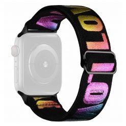 Curea din material textil WatchBand™ Vivid, Compatibila cu Apple Watch 1/2/3/4/5/6/7/SE/Nike+