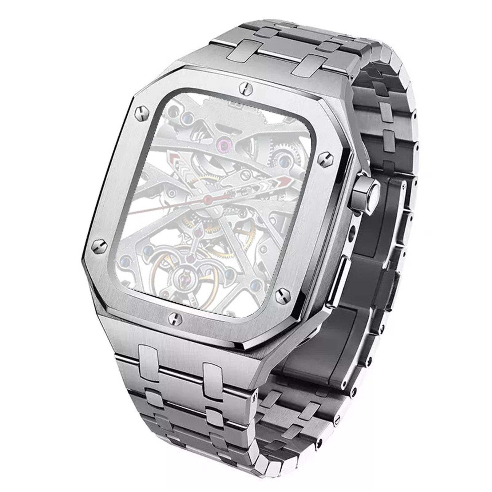 Curea metalica WatchBand™ Chronos, Compatibila cu Apple Watch 1/2/3/4/5/6/7/SE/Nike+