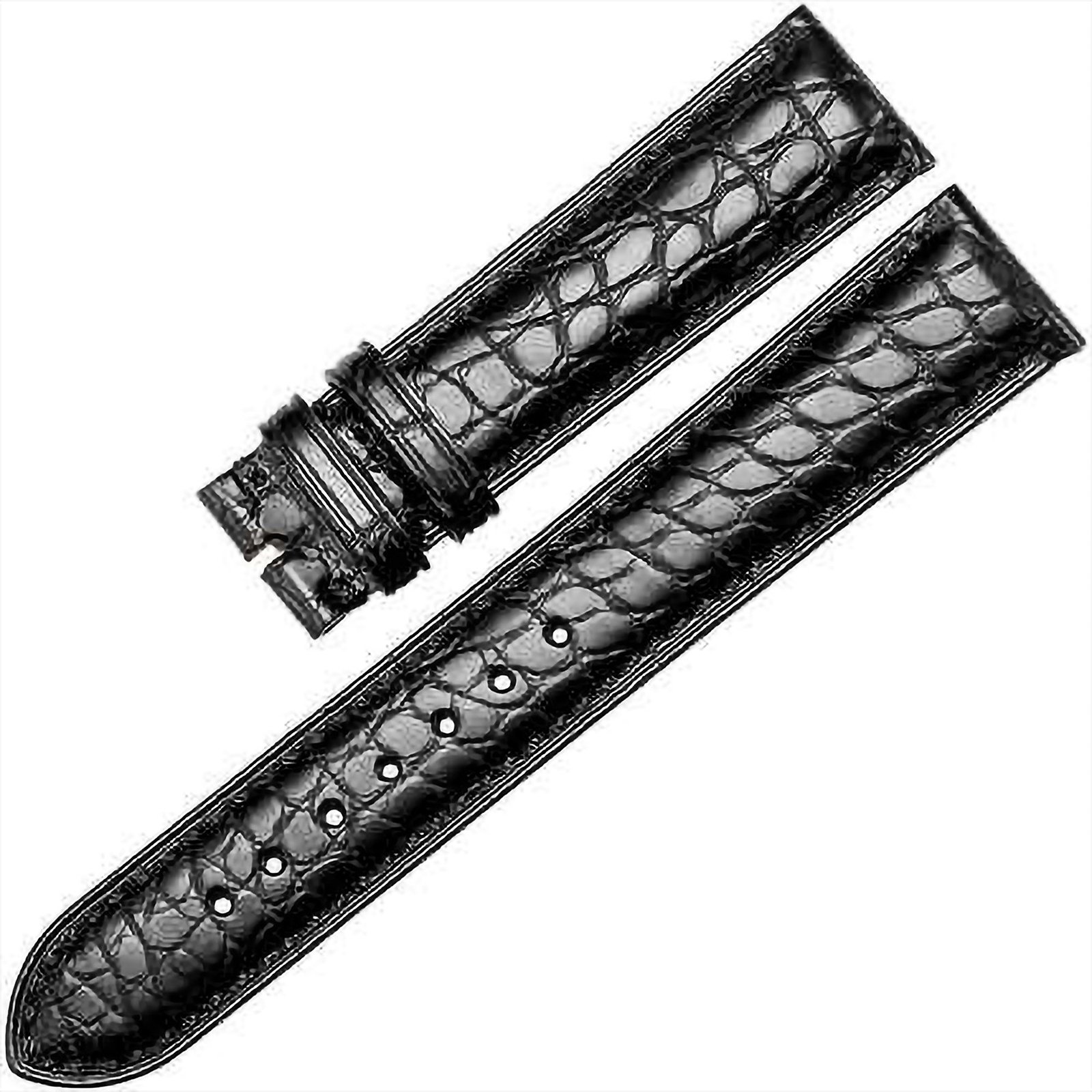 Curea din piele ecologica WatchBand™ Crocodile, Compatibila cu smartwatch Samsung Galaxy Watch (42/46 mm), Huawei Watch GT/GT 2 (42/46 mm) si alte ceasuri cu latimea bratarii de 20/22 mm