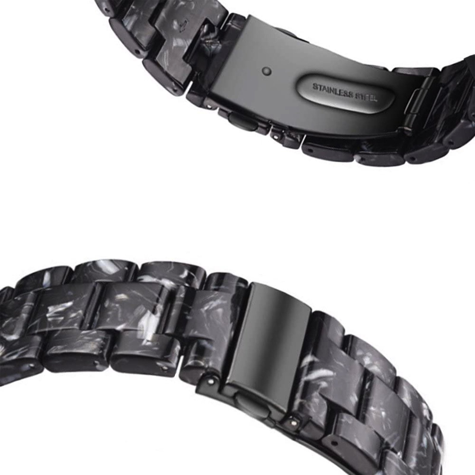 Curea din amber WatchBand™ Aston, Compatibila cu smartwatch Samsung Galaxy Watch (42/46 mm), Huawei Watch GT/GT 2 (42/46 mm) si alte ceasuri cu latimea bratarii de 20/22 mm (Copy)