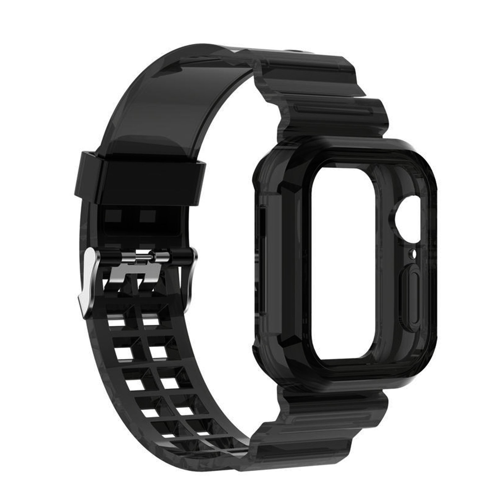 Curea din silicon WatchBand™ Trasparent, Compatibila cu Apple Watch 1/2/3/4/5/6/7/8/SE/Nike+/Ultra