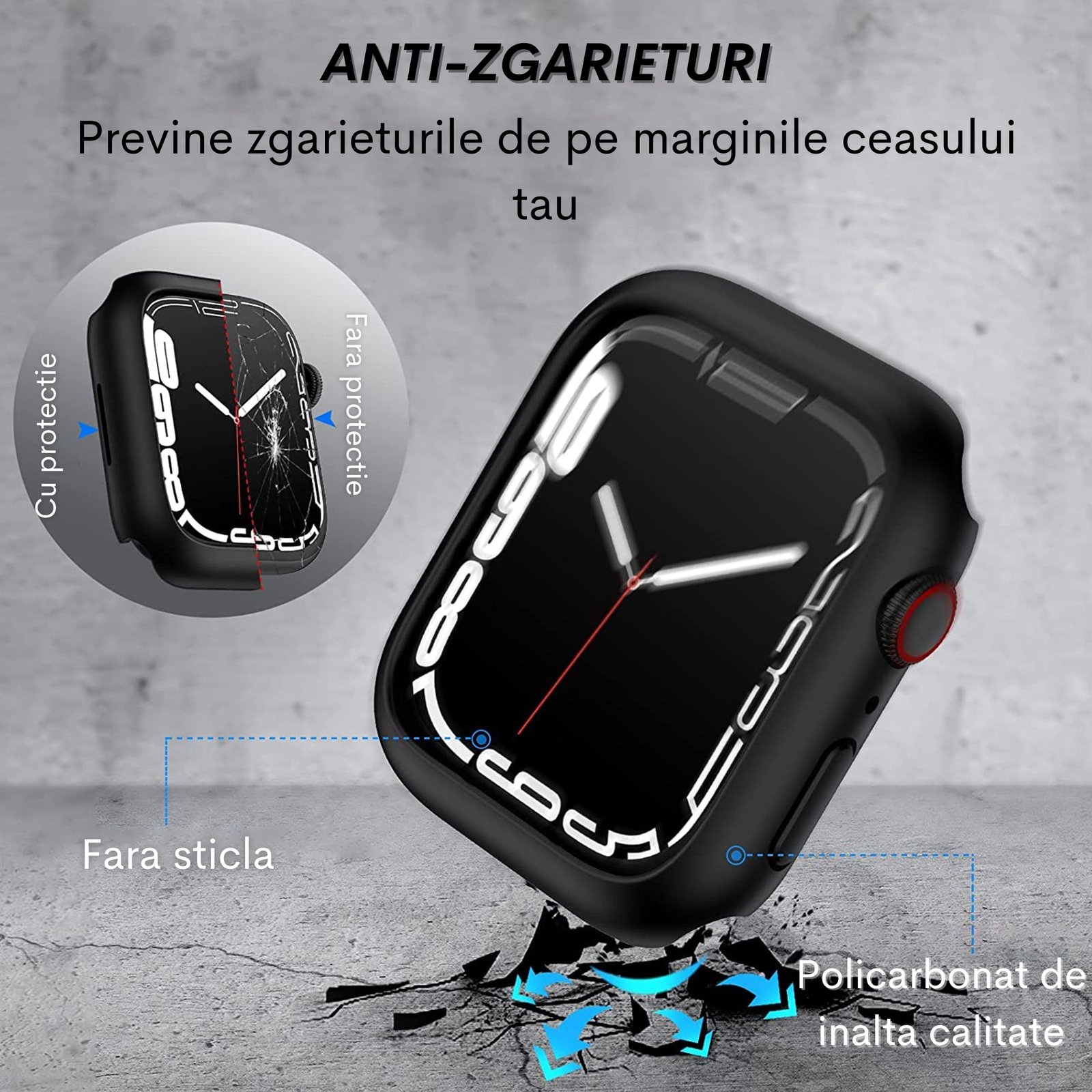 Carcasa de protectie fara sticla Apple watch