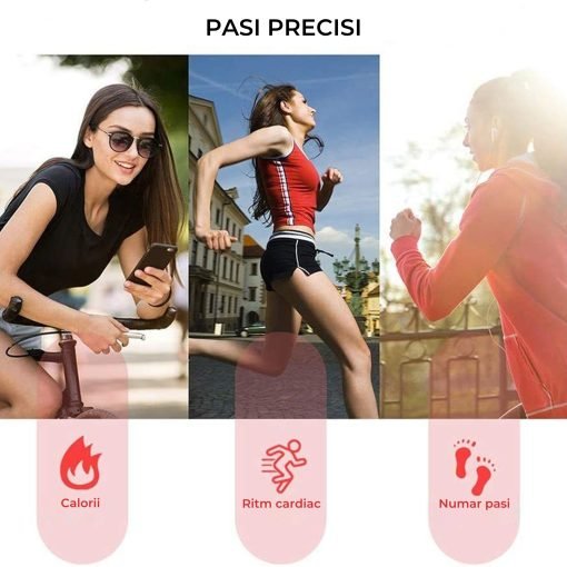 Smartwatch Masurare Puls, Tensiune Arteriala, Saturatie Oxigen, Rezistent la Apa, Notificari Apeluri si Mesaje, Control Camera si Muzica, Multiple Moduri de Sport