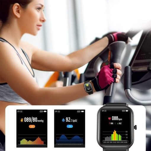 Smartwatch Masurare Puls, Tensiune Arteriala, Saturatie Oxigen, Rezistent la Apa, Notificari Apeluri si Mesaje, Control Camera si Muzica, Multiple Moduri de Sport